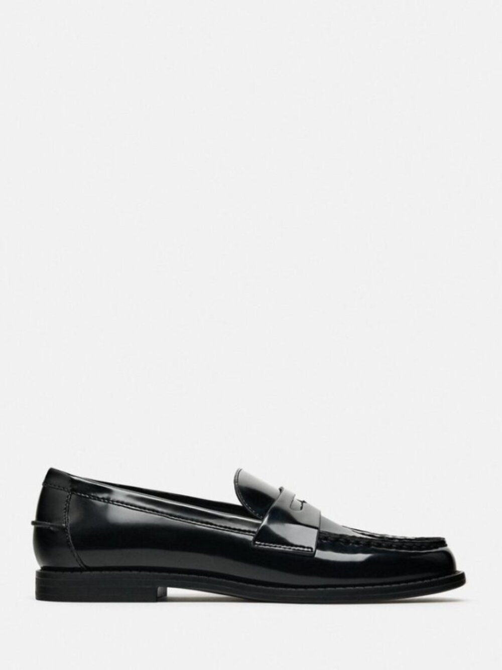 Faux Patent Leather Penny Loafers